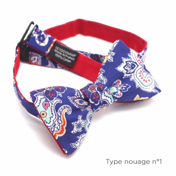  Le Coq en Pap' - Noeud papillon fleuri liberty louis a