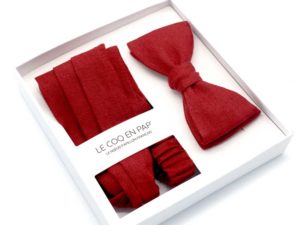  Le Coq en Pap' - Coffret Elle & Lui - noeud papillon, bandeau au choix