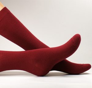 Chaussettes de ville scarlett o lala rouge maison close Archiduchesse x Le Coq en Pap