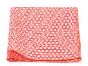  Le Coq en Pap' - Pochette de costume rouge fraise japonais petit motif