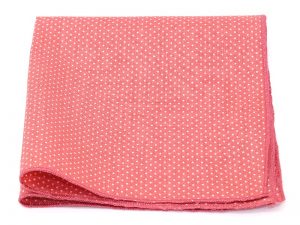  Le Coq en Pap' - Pochette de costume rose corail à pois