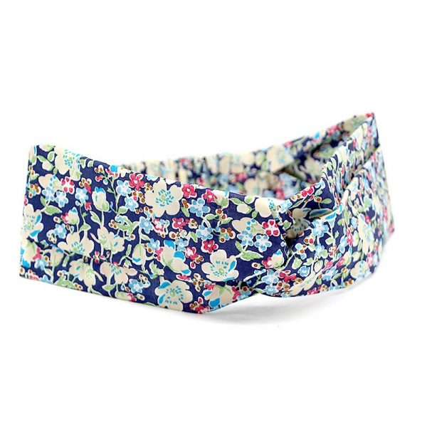  Le Coq en Pap' - Bandeau turban fleuri liberty john c