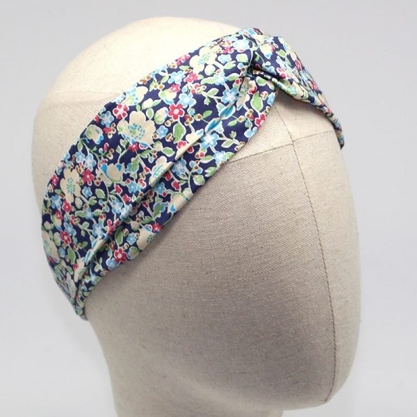  Le Coq en Pap' - Bandeau turban fleuri liberty john c