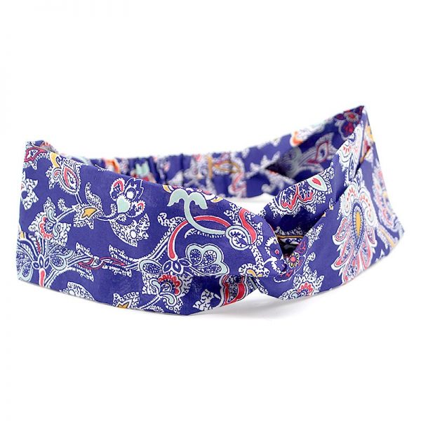  Le Coq en Pap' - Bandeau turban fleuri liberty louis a