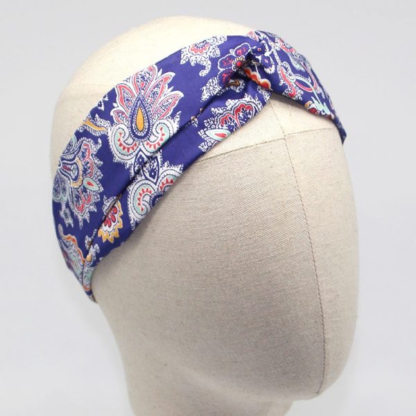  Le Coq en Pap' - Bandeau turban fleuri liberty louis a