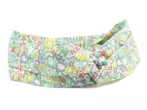  Le Coq en Pap' - Bandeau turban fleuri liberty michelle b