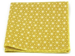  Le Coq en Pap' - Pochette de costume jaune moutarde japonais fuji