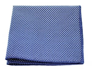  Le Coq en Pap' - Pochette de costume bleu marine à pois