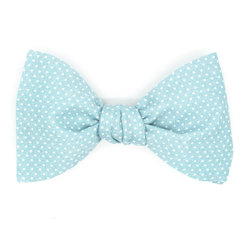 Nœud Papillon Pois Bleu Ciel - Le Coq en Pap'