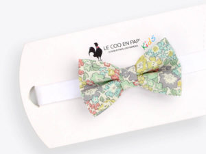  Le Coq en Pap' - Noeud papillon enfant fleuri liberty michelle b