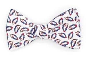  Le Coq en Pap' - Noeud papillon fleuri liberty fancy b