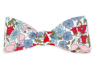  Le Coq en Pap' - Noeud papillon fleuri liberty poppy daisy a