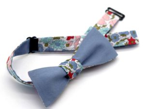  Le Coq en Pap' - Noeud papillon fleuri liberty poppy daisy a