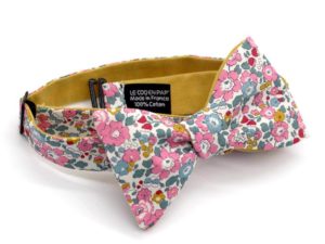  Le Coq en Pap' - Noeud papillon fleuri liberty new betsy ann e