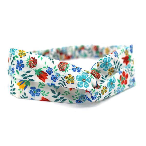  Le Coq en Pap' - Bandeau turban fleuri liberty edenham g