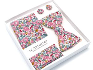  Le Coq en Pap' - Coffret noeud papillon fleuri liberty new betsy ann e