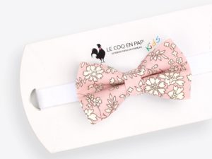  Le Coq en Pap' - Noeud papillon enfant rose pétale fleuri liberty capel s