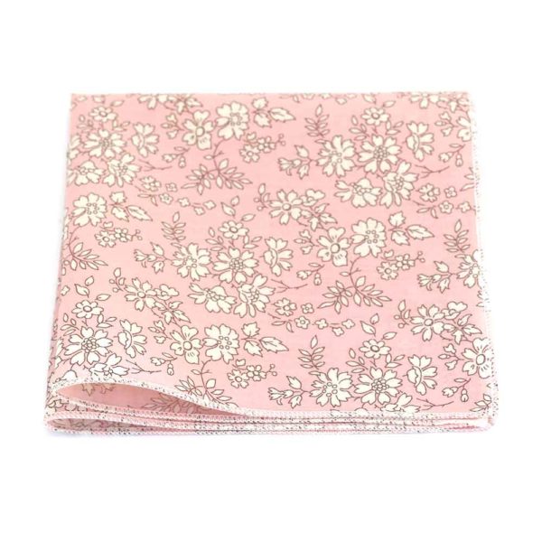  Le Coq en Pap' - Pochette de costume rose pétale fleuri liberty capel s