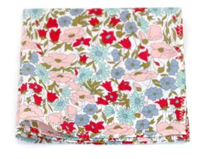  Le Coq en Pap' - Pochette de costume fleuri liberty poppy daisy a