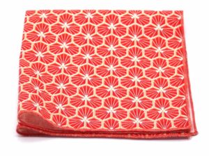  Le Coq en Pap' - Pochette de costume rouge corail japonais kikko