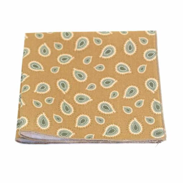  Le Coq en Pap' - Pochette de costume vert olive paisley