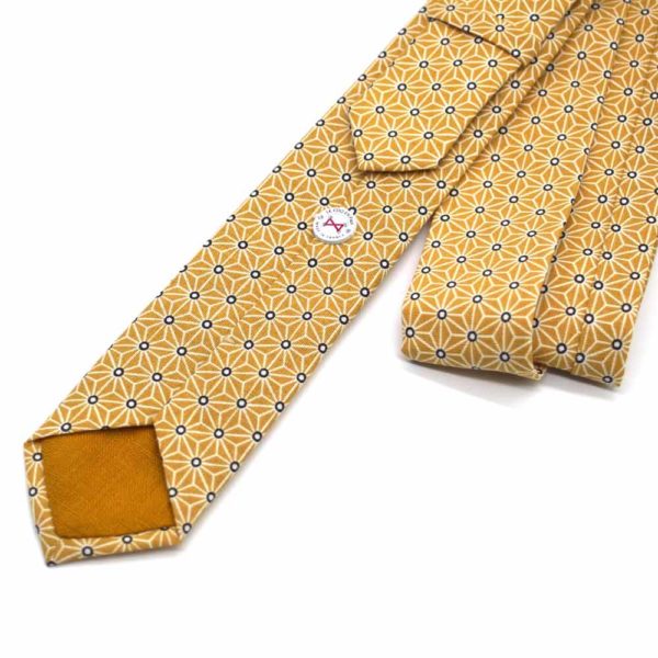  Le Coq en Pap' - Cravate jaune moutarde japonais saki