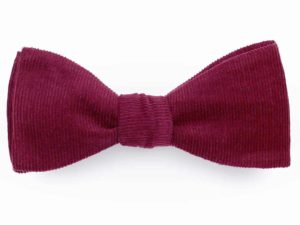  Le Coq en Pap' - Noeud papillon rouge bordeaux uni en velours