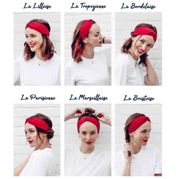  Le Coq en Pap' - Bandeau turban vert menthe uni en lin