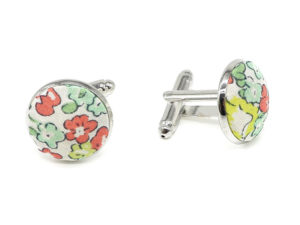  Le Coq en Pap' - Boutons de manchette fleuri liberty michelle b