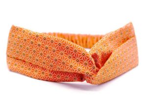  Le Coq en Pap' - Bandeau turban orange tangerine japonais saki