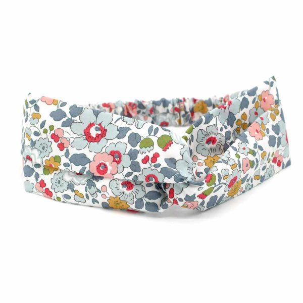  Le Coq en Pap' - Bandeau turban fleuri liberty betsy p