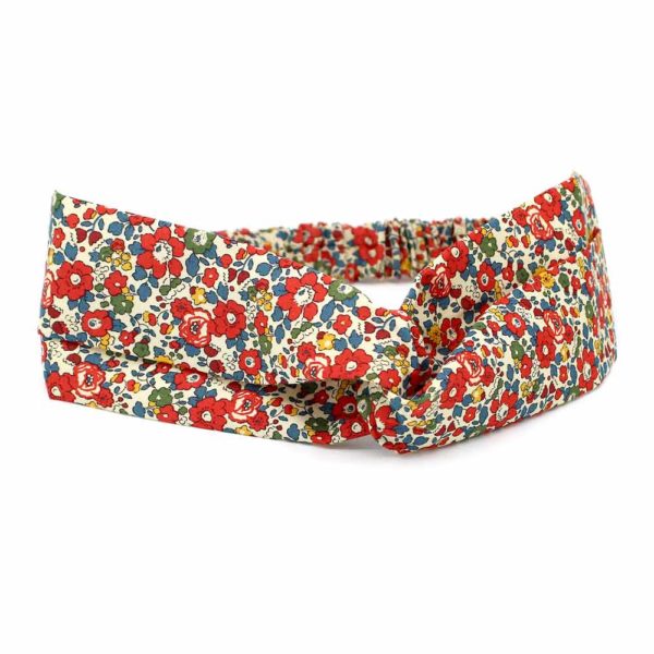  Le Coq en Pap' - Bandeau turban fleuri liberty betsy ann b