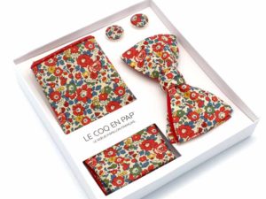  Le Coq en Pap' - Coffret noeud papillon fleuri liberty new betsy ann b