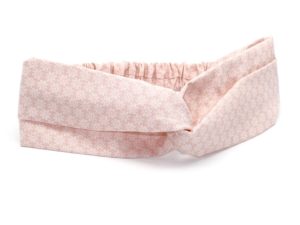  Le Coq en Pap' - Bandeau turban fleuri rose nude rosace