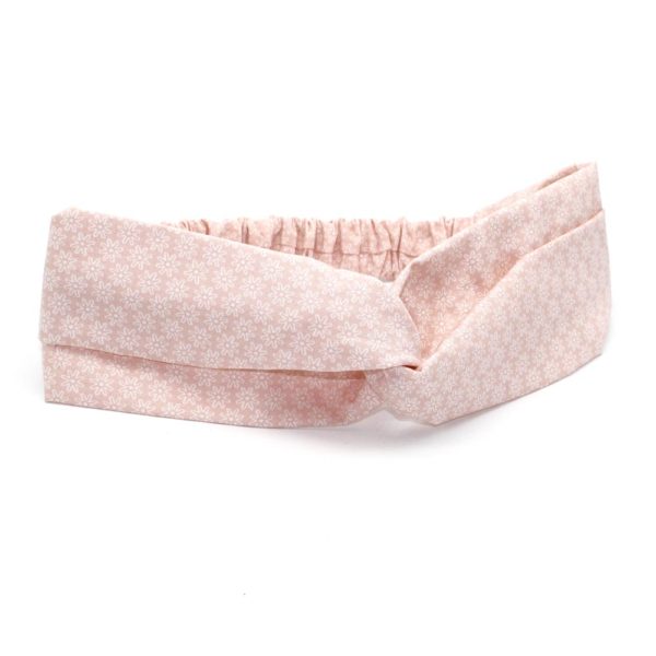  Le Coq en Pap' - Bandeau turban fleuri rose nude rosace