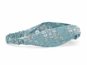  Le Coq en Pap' - Bandeau turban fleuri liberty capel n sea green