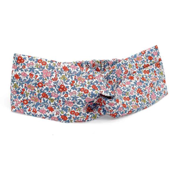  Le Coq en Pap' - Bandeau turban fleuri liberty chamomile lawn a