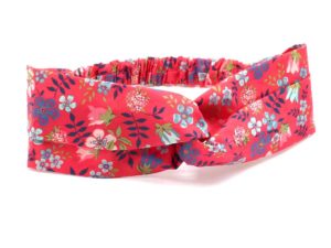  Le Coq en Pap' - Bandeau turban fleuri liberty edenham c