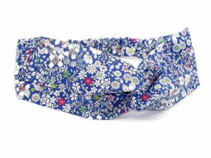  Le Coq en Pap' - Bandeau turban fleuri liberty june's meadow a