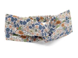  Le Coq en Pap' - Bandeau turban fleuri liberty poppy forest b