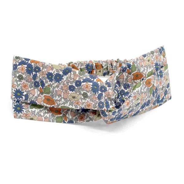  Le Coq en Pap' - Bandeau turban fleuri liberty poppy forest b