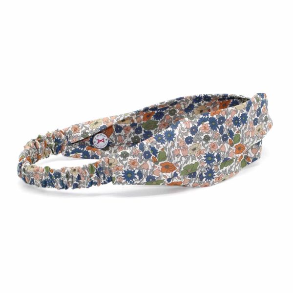  Le Coq en Pap' - Bandeau turban fleuri liberty poppy forest b