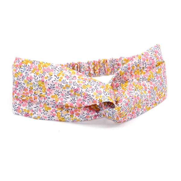  Le Coq en Pap' - Bandeau turban fleuri liberty wiltshire bud aurore a