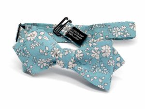  Le Coq en Pap' - Noeud papillon fleuri liberty capel n sea green