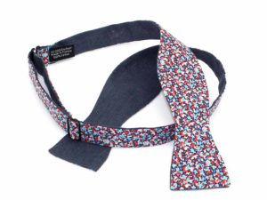  Le Coq en Pap' - Noeud papillon fleuri liberty pepper j