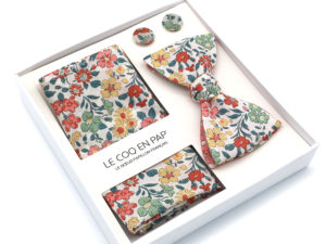  Le Coq en Pap' - Coffret noeud papillon fleuri liberty margaret annie c