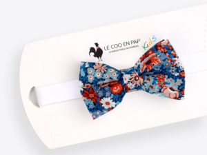  Le Coq en Pap' - Noeud papillon enfant fleuri liberty thorpe hill b