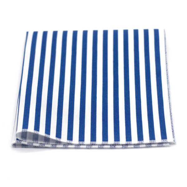  Le Coq en Pap' - Pochette de costume bleu et blanc rayée marin