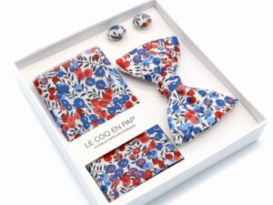  Le Coq en Pap' - Coffret noeud papillon fleuri liberty wiltshire marianne