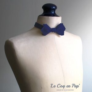 1387 Pois Rouge Nacarat Noeud papillon Le Coq en Pap